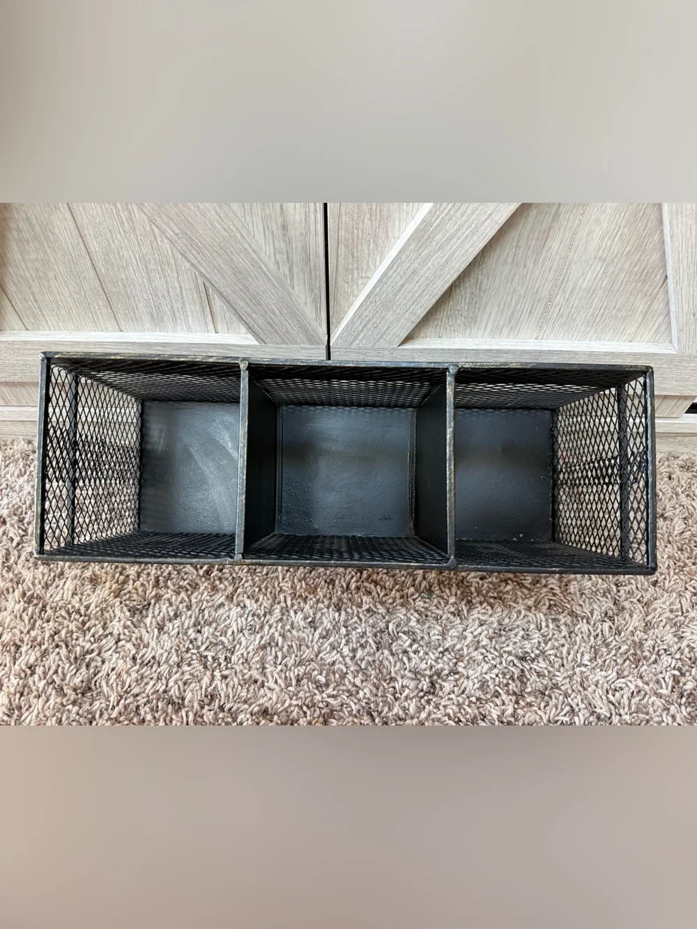 Industrial Metal “coffee” kitchen counter caddy- in bronze/copper tone